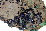 Large Azurite Crystals with Malachite - Laos #179668-3